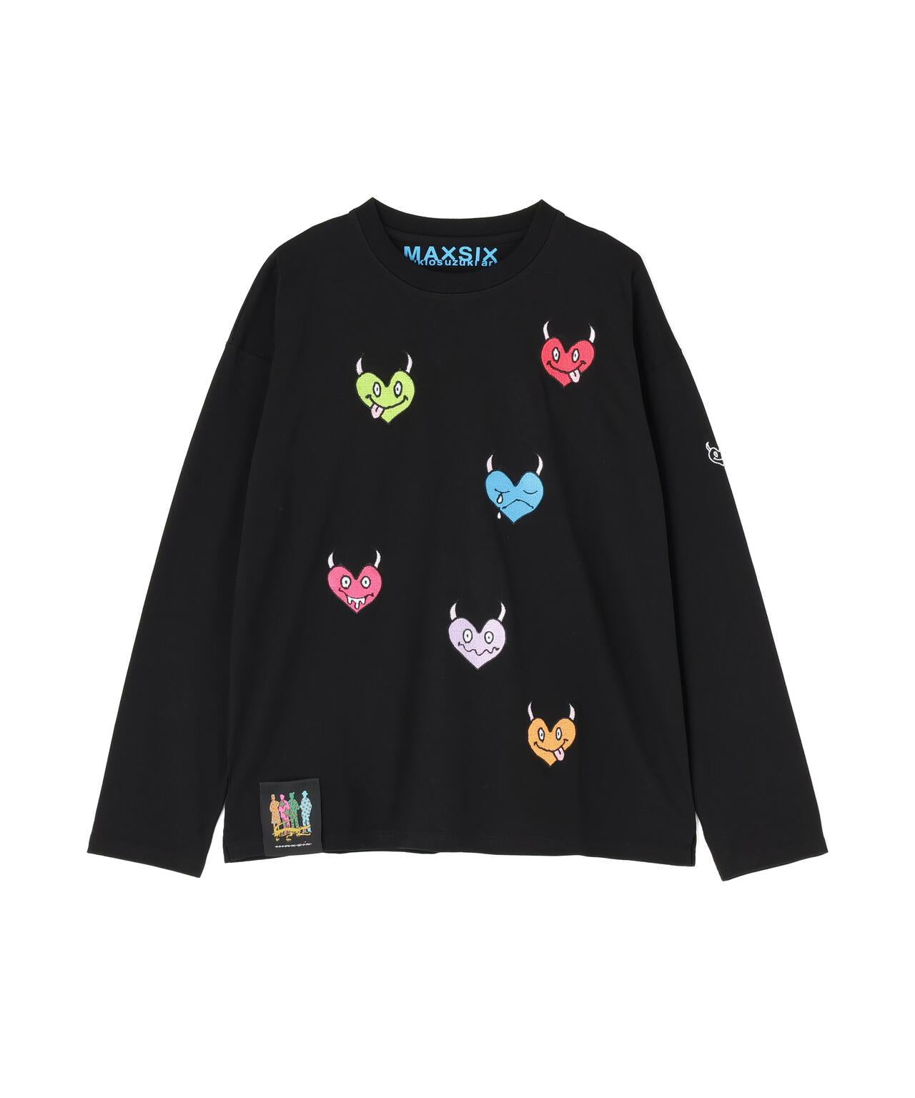 多心形圖案長袖T恤 maxsix MALTI HEART L/S TEE