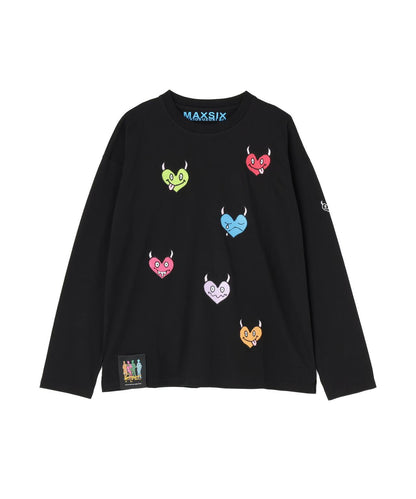 多心形圖案長袖T恤 maxsix MALTI HEART L/S TEE