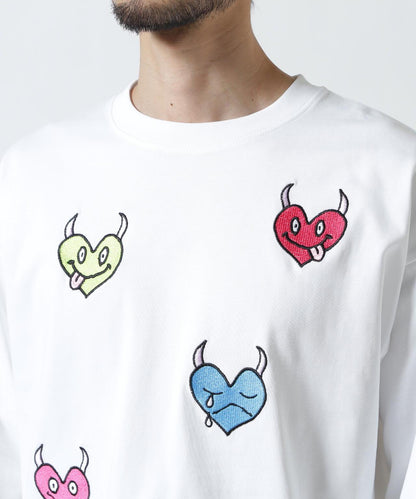 多心形圖案長袖T恤 maxsix MALTI HEART L/S TEE