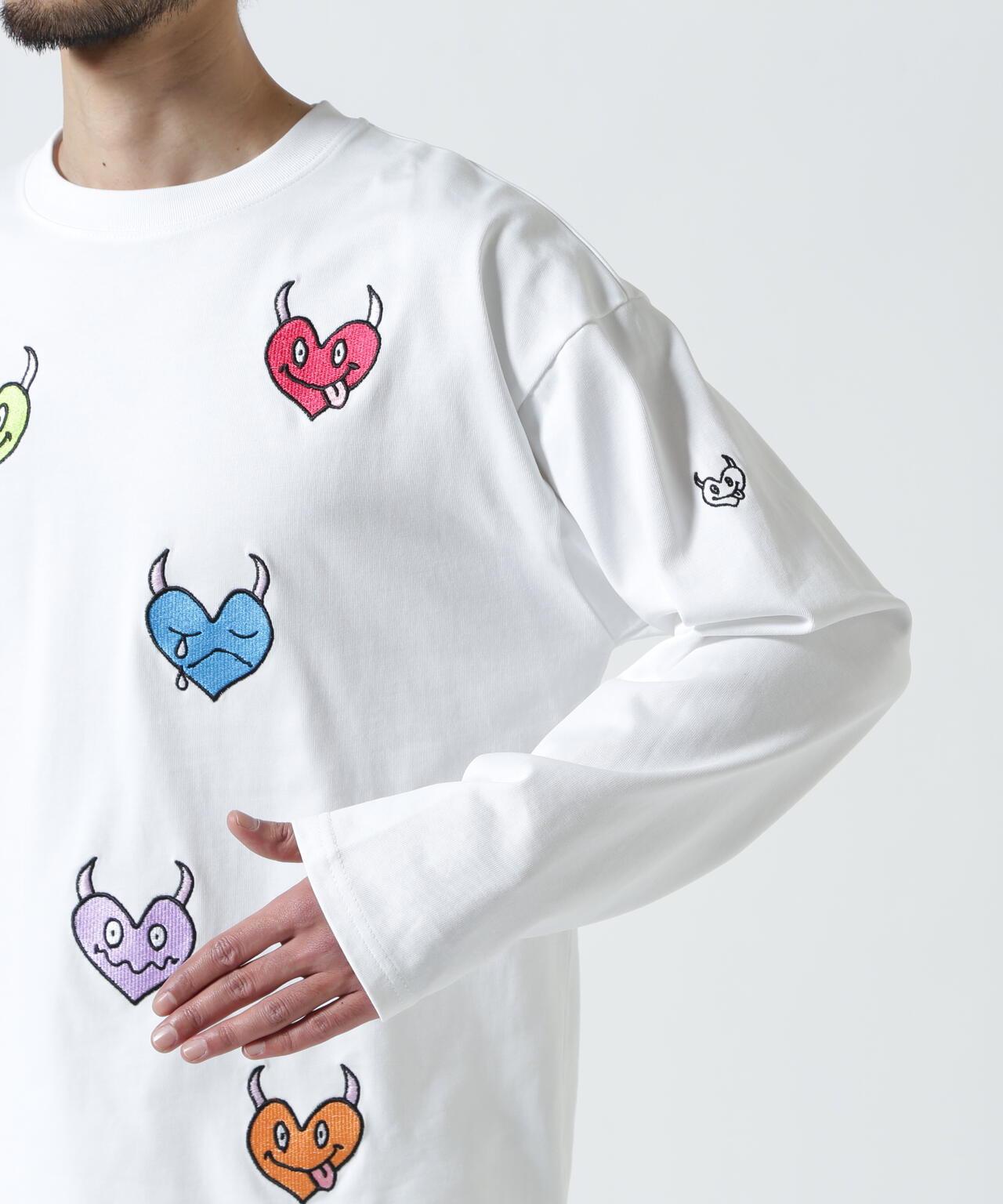 多心形圖案長袖T恤 maxsix MALTI HEART L/S TEE