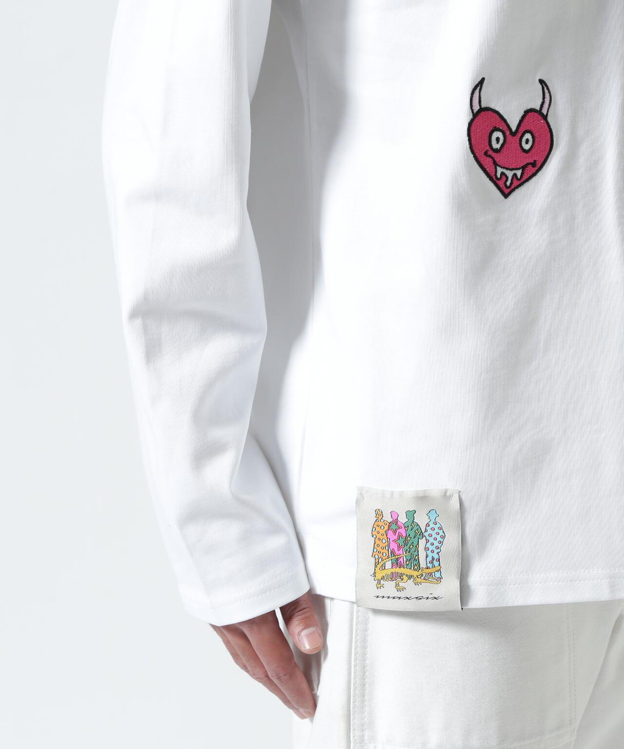 多心形圖案長袖T恤 maxsix MALTI HEART L/S TEE