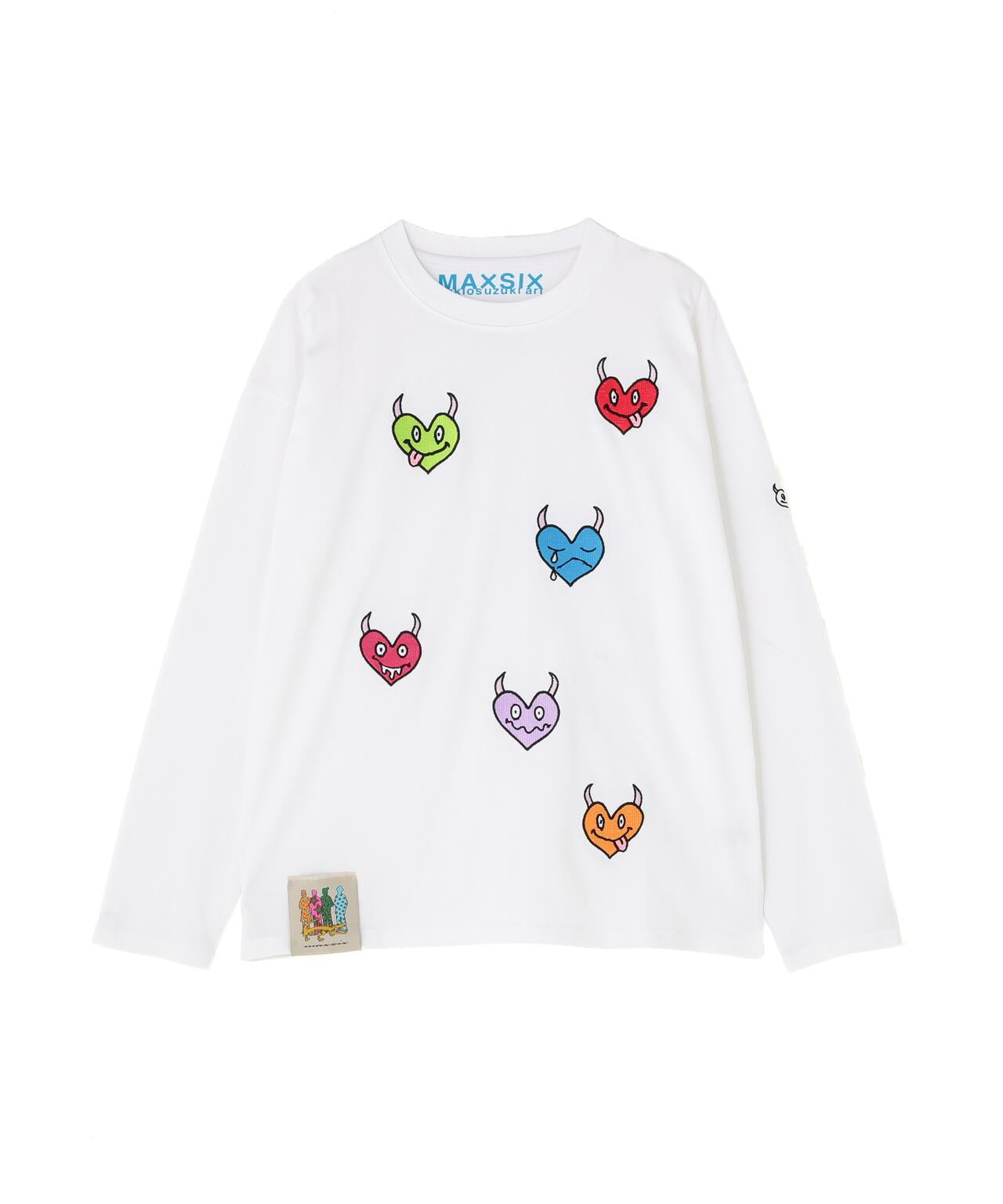 多心形圖案長袖T恤 maxsix MALTI HEART L/S TEE