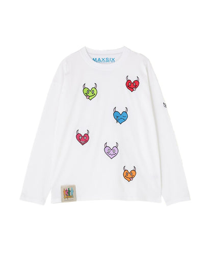多心形圖案長袖T恤 maxsix MALTI HEART L/S TEE