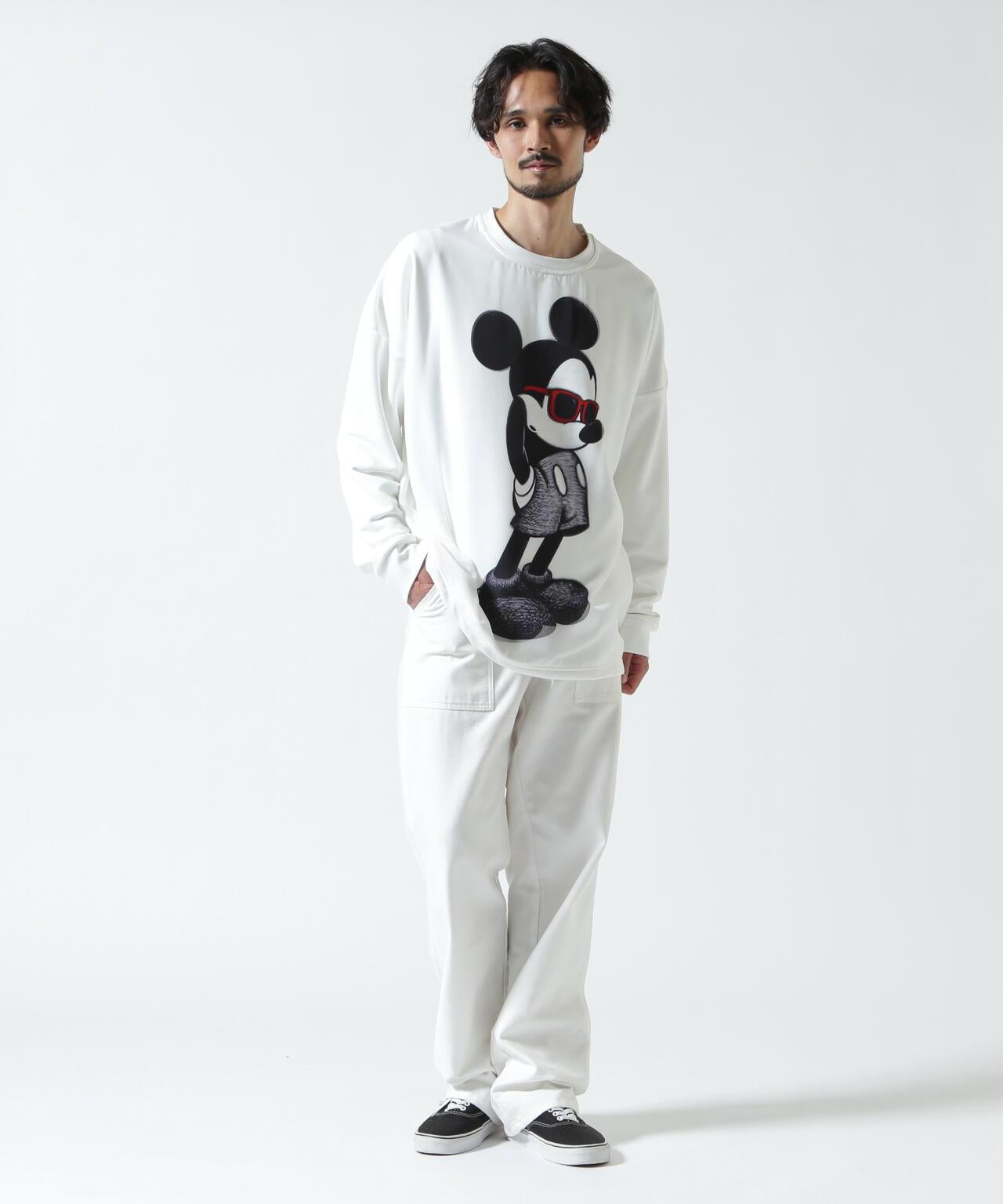 3D 字母立體圖案 SUNGLASS MICKEY 印花 衛衣