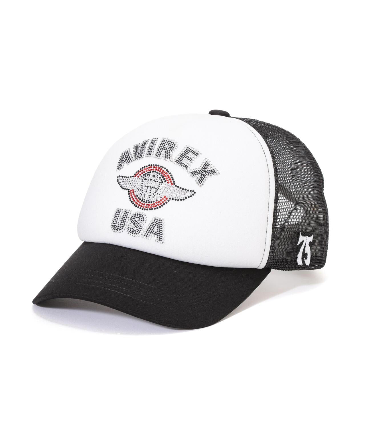 直營店限定 Rhinestone Varsity Logo 網眼帽 Mesh Cap