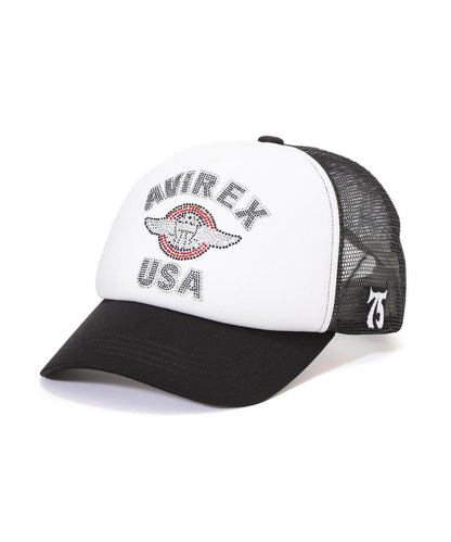 直營店限定 Rhinestone Varsity Logo 網眼帽 Mesh Cap