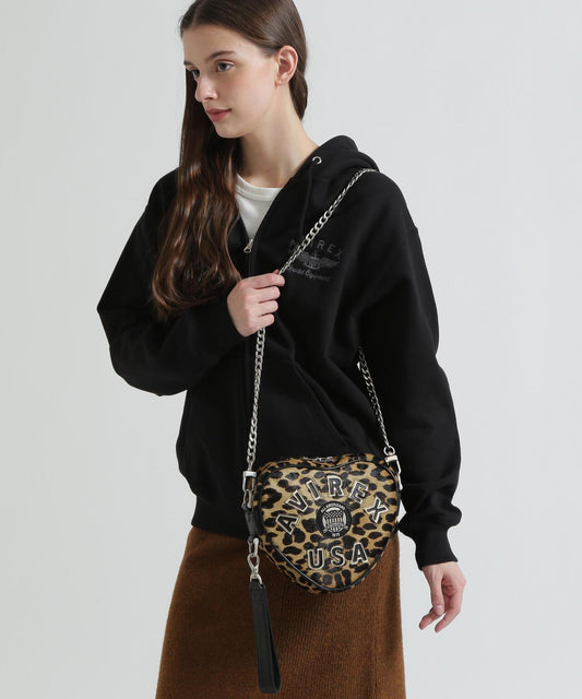 直營店限定 VARSITY LEATHER HEART CHAIN BAG
