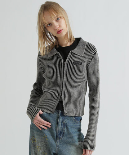 Vintage Wash Wappen Knit 針織開衫