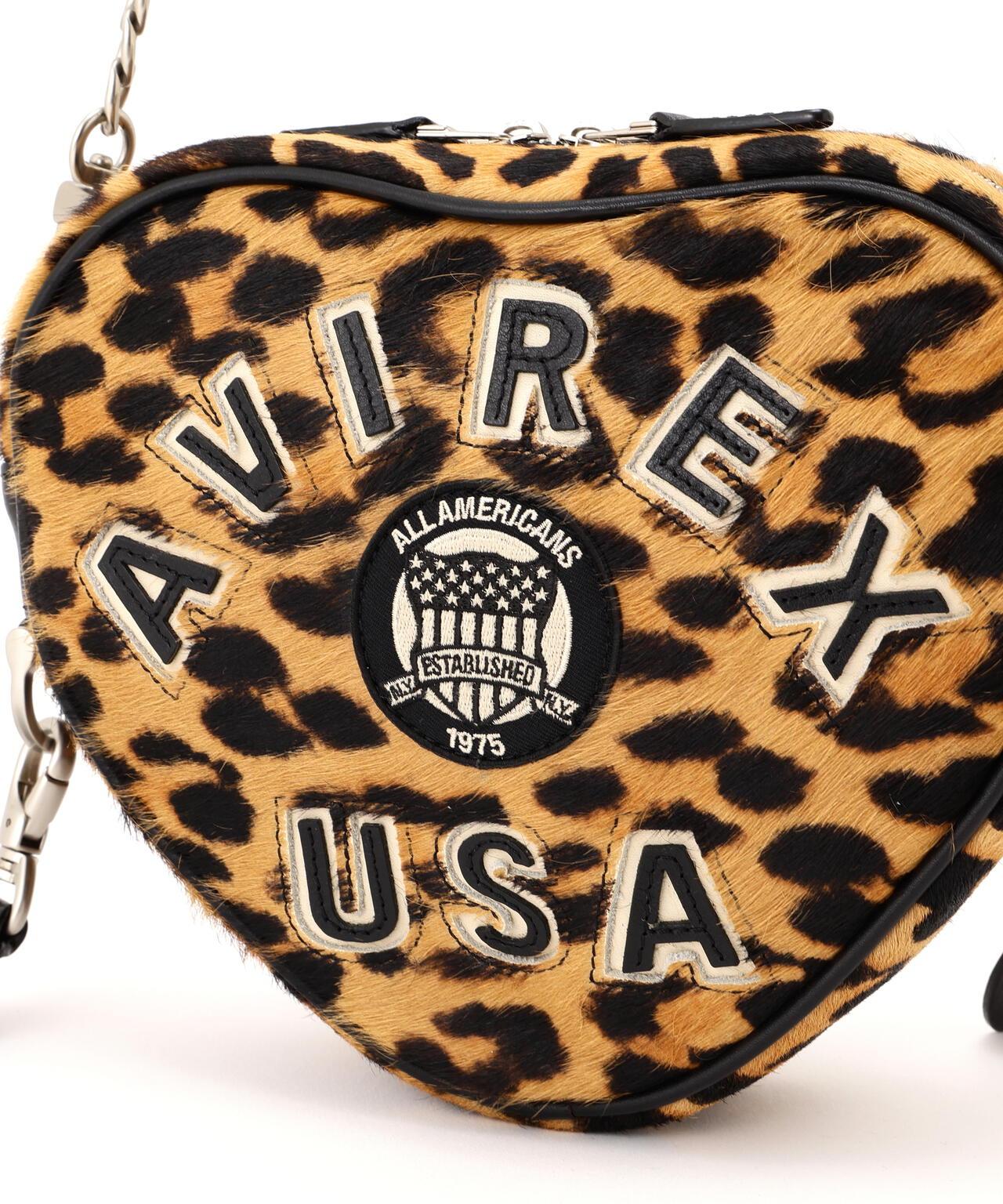 直營店限定 VARSITY LEATHER HEART CHAIN BAG