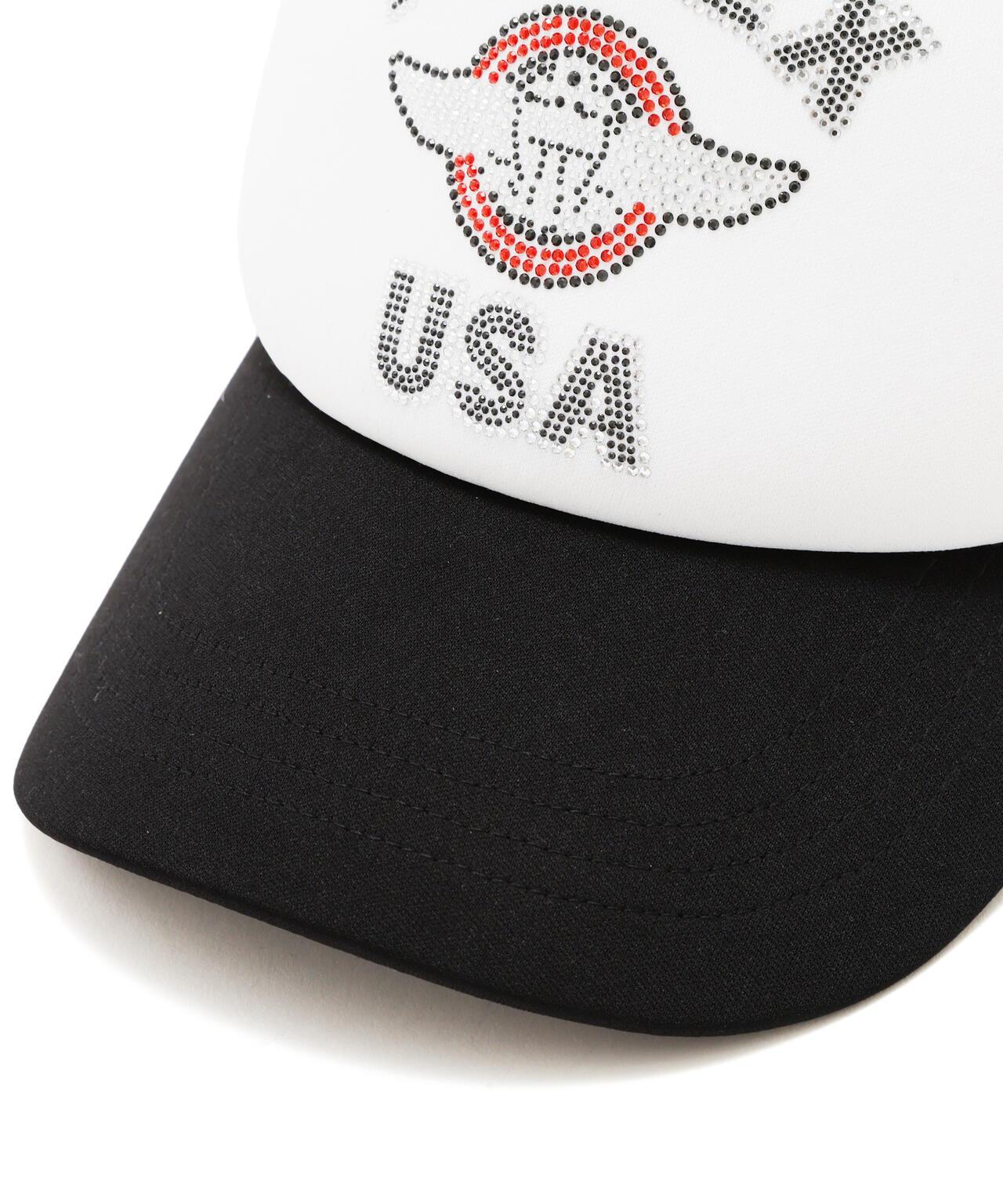 直營店限定 Rhinestone Varsity Logo 網眼帽 Mesh Cap