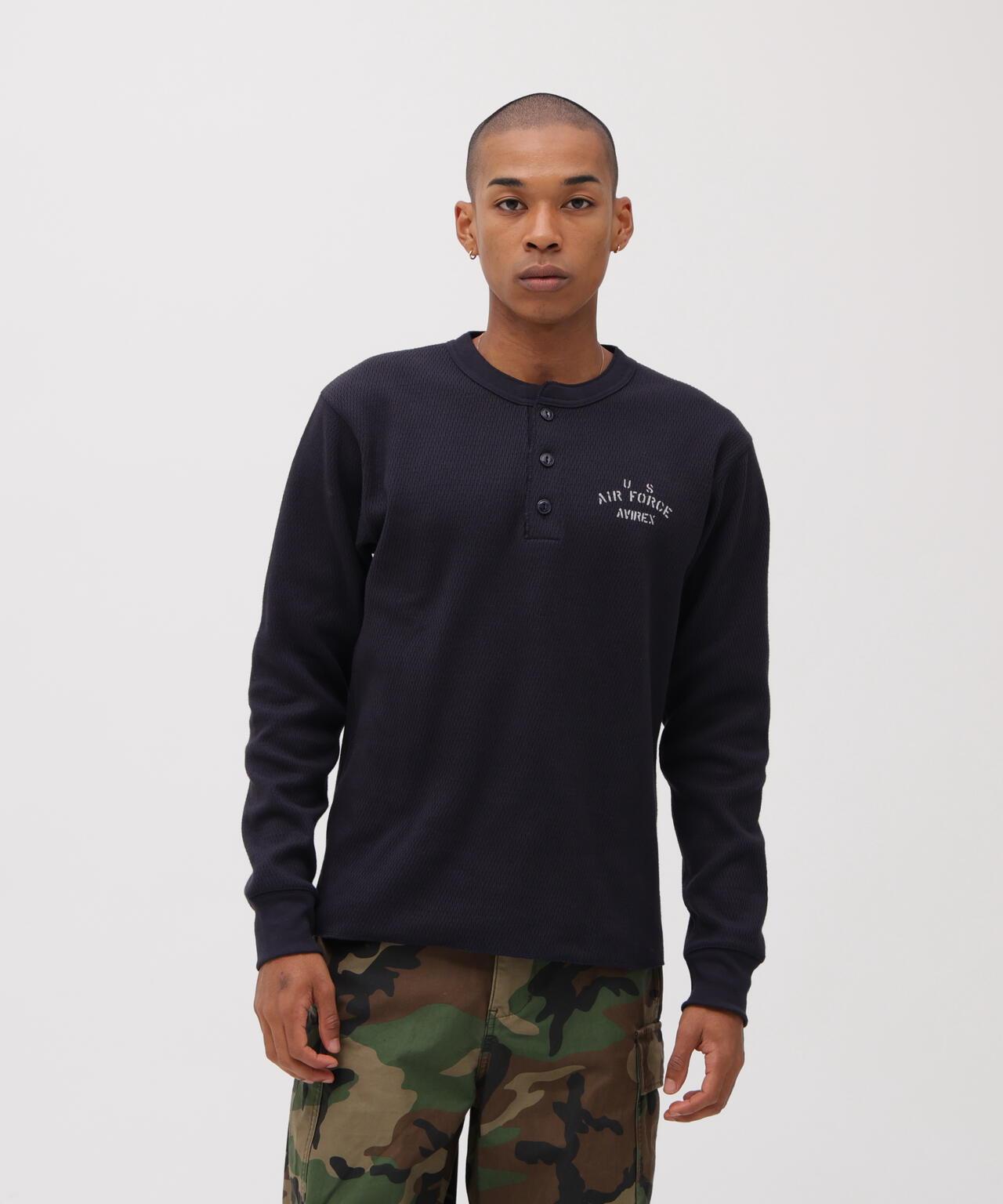 直營店限定 HONEYCOMB HENRY NECK L/S T-SHIRT 長袖T恤