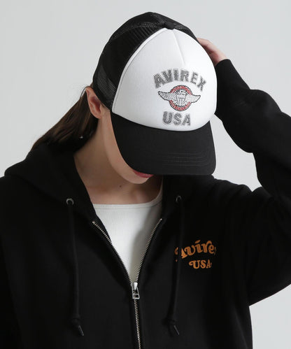 直營店限定 Rhinestone Varsity Logo 網眼帽 Mesh Cap