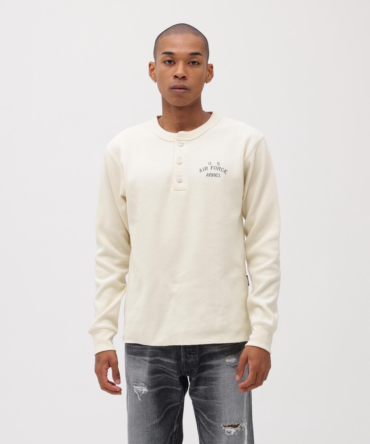 直營店限定 HONEYCOMB HENRY NECK L/S T-SHIRT 長袖T恤