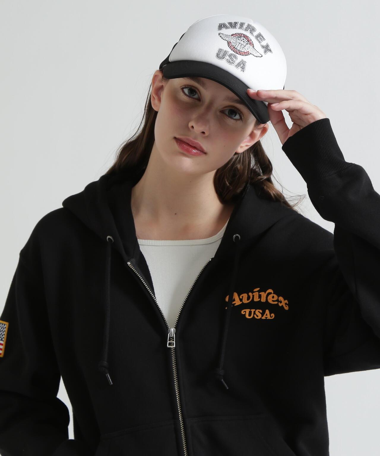 直營店限定 Rhinestone Varsity Logo 網眼帽 Mesh Cap