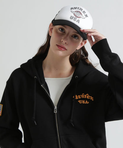 直營店限定 Rhinestone Varsity Logo 網眼帽 Mesh Cap