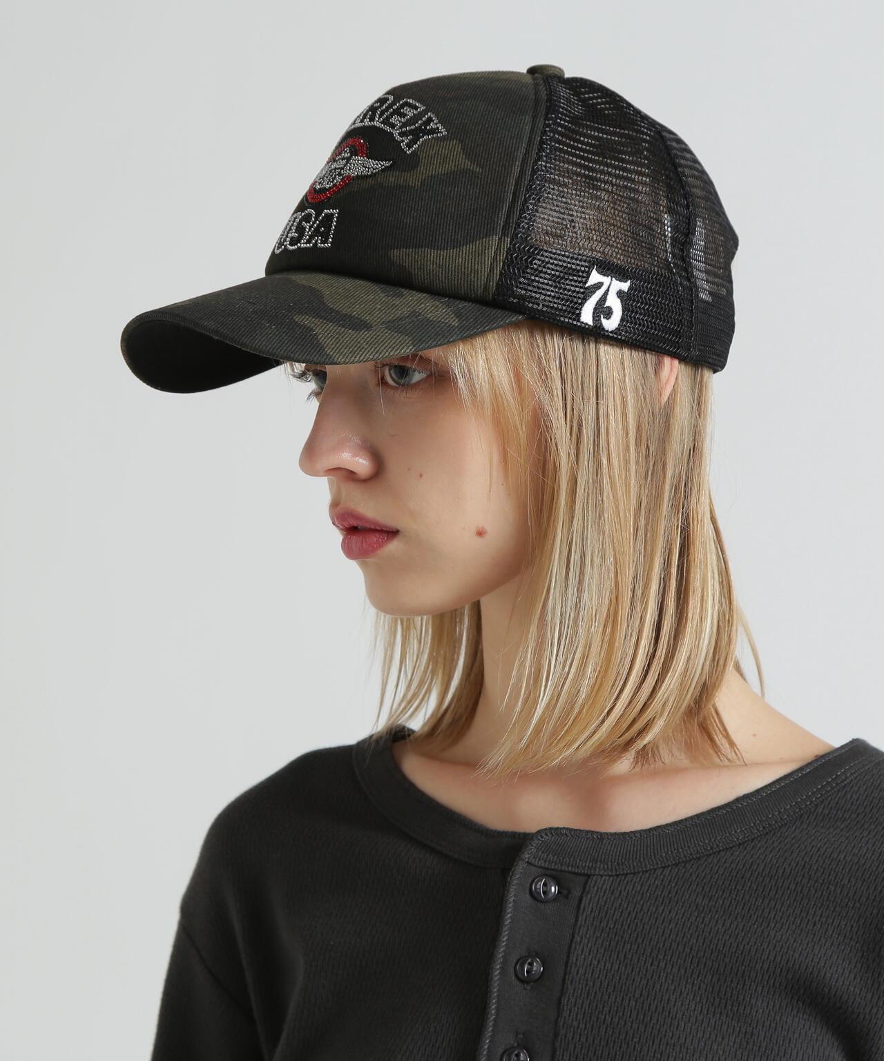 直營店限定 Rhinestone Varsity Logo 網眼帽 Mesh Cap