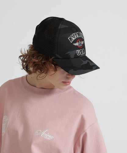 直營店限定 Rhinestone Varsity Logo 網眼帽 Mesh Cap