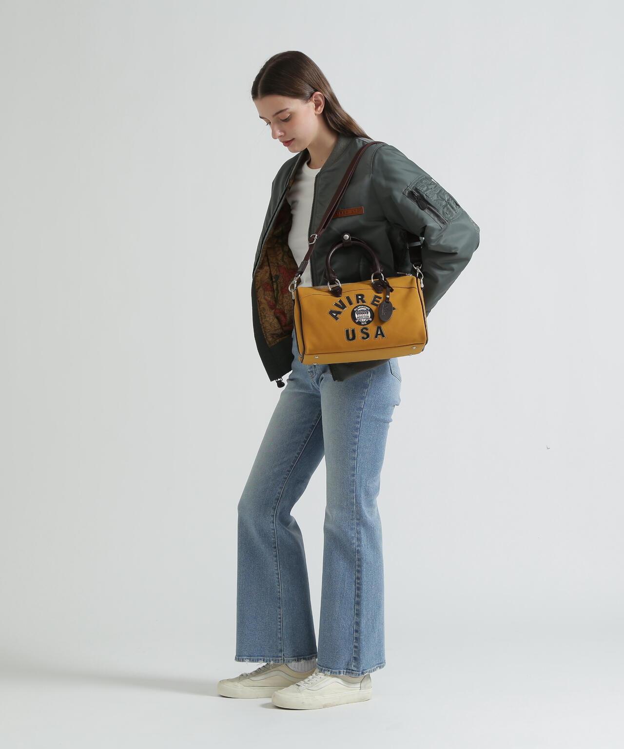 直營店限定 LX VARSITY LEATHER MINI DUFFLE BAG 迷你圓筒包