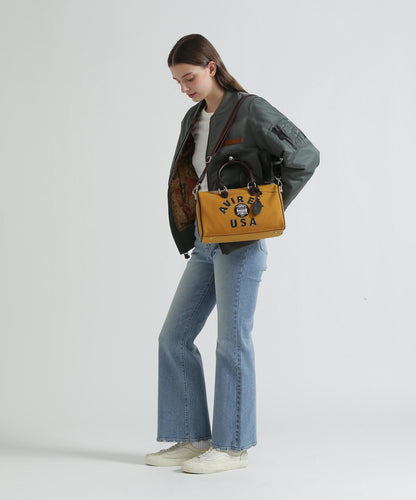 直營店限定 LX VARSITY LEATHER MINI DUFFLE BAG 迷你圓筒包