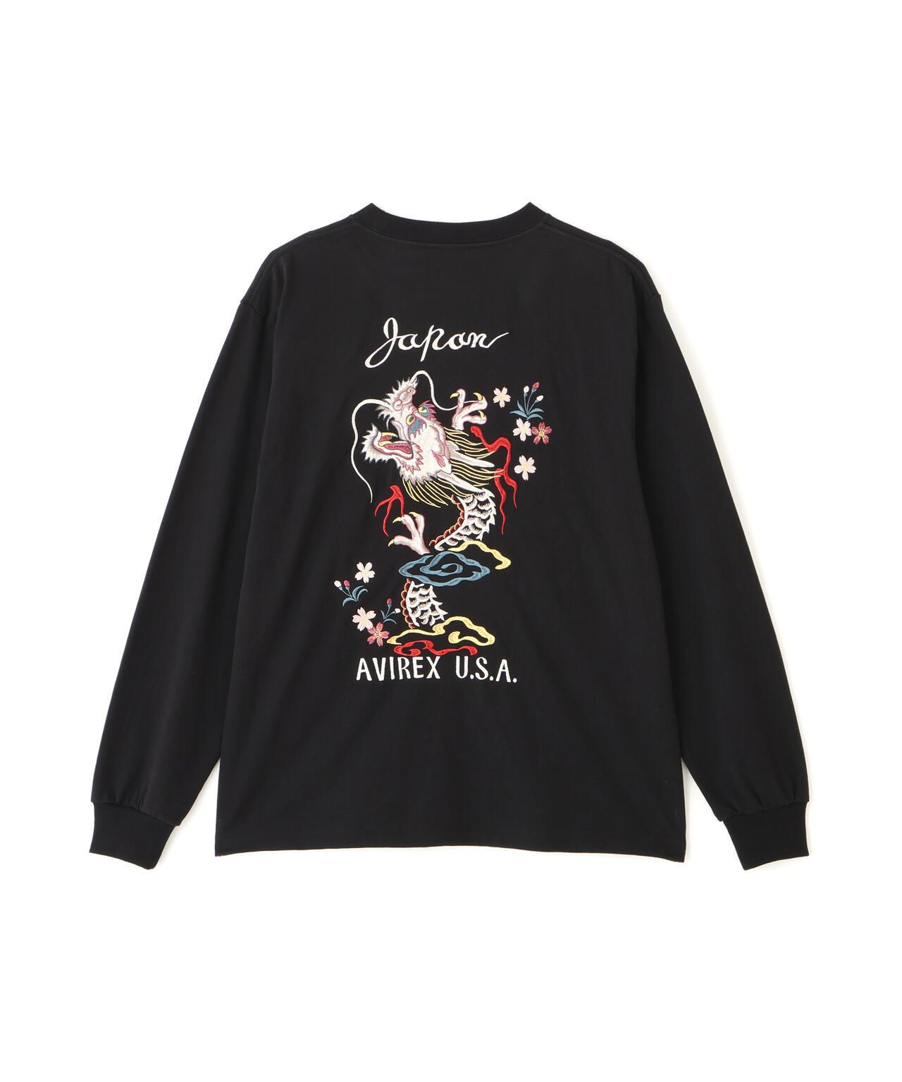 SOUVENIR L/S T-SHIRT “DRAGON& CHERRY BLOSSOMS” 長袖T恤