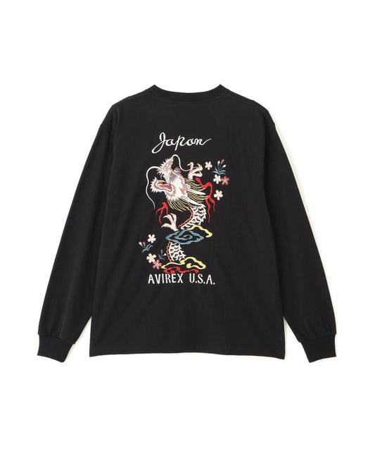 SOUVENIR L/S T-SHIRT “DRAGON& CHERRY BLOSSOMS” 長袖T恤