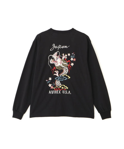 SOUVENIR L/S T-SHIRT “DRAGON& CHERRY BLOSSOMS” 長袖T恤