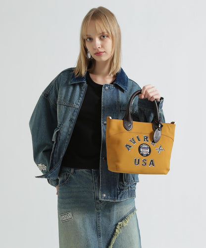 直營店限定 LX VARSITY LEATHER MINI TOTE BAG 迷你托特包