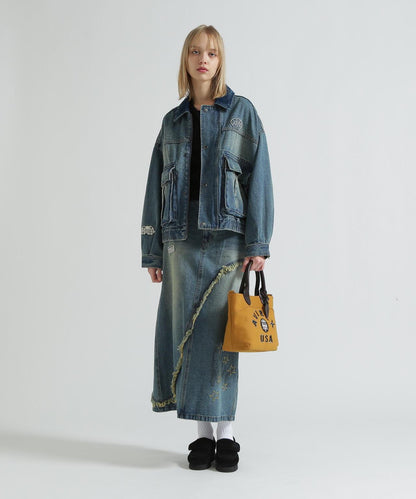 直營店限定 LX VARSITY LEATHER MINI TOTE BAG 迷你托特包