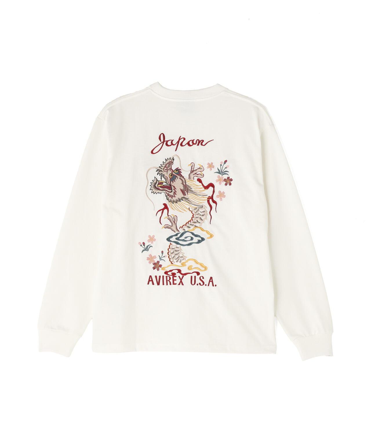 SOUVENIR L/S T-SHIRT “DRAGON& CHERRY BLOSSOMS” 長袖T恤