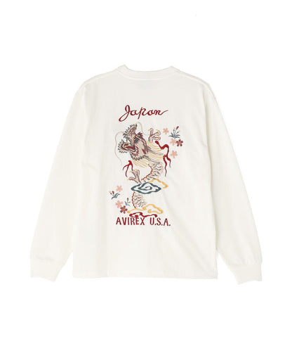 SOUVENIR L/S T-SHIRT “DRAGON& CHERRY BLOSSOMS” 長袖T恤