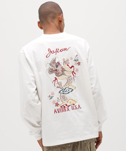 SOUVENIR L/S T-SHIRT “DRAGON& CHERRY BLOSSOMS” 長袖T恤