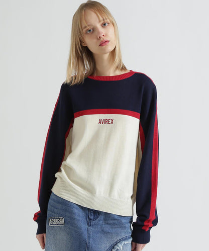 MULTI-TONE KNIT PULLOVER 針織套頭衫