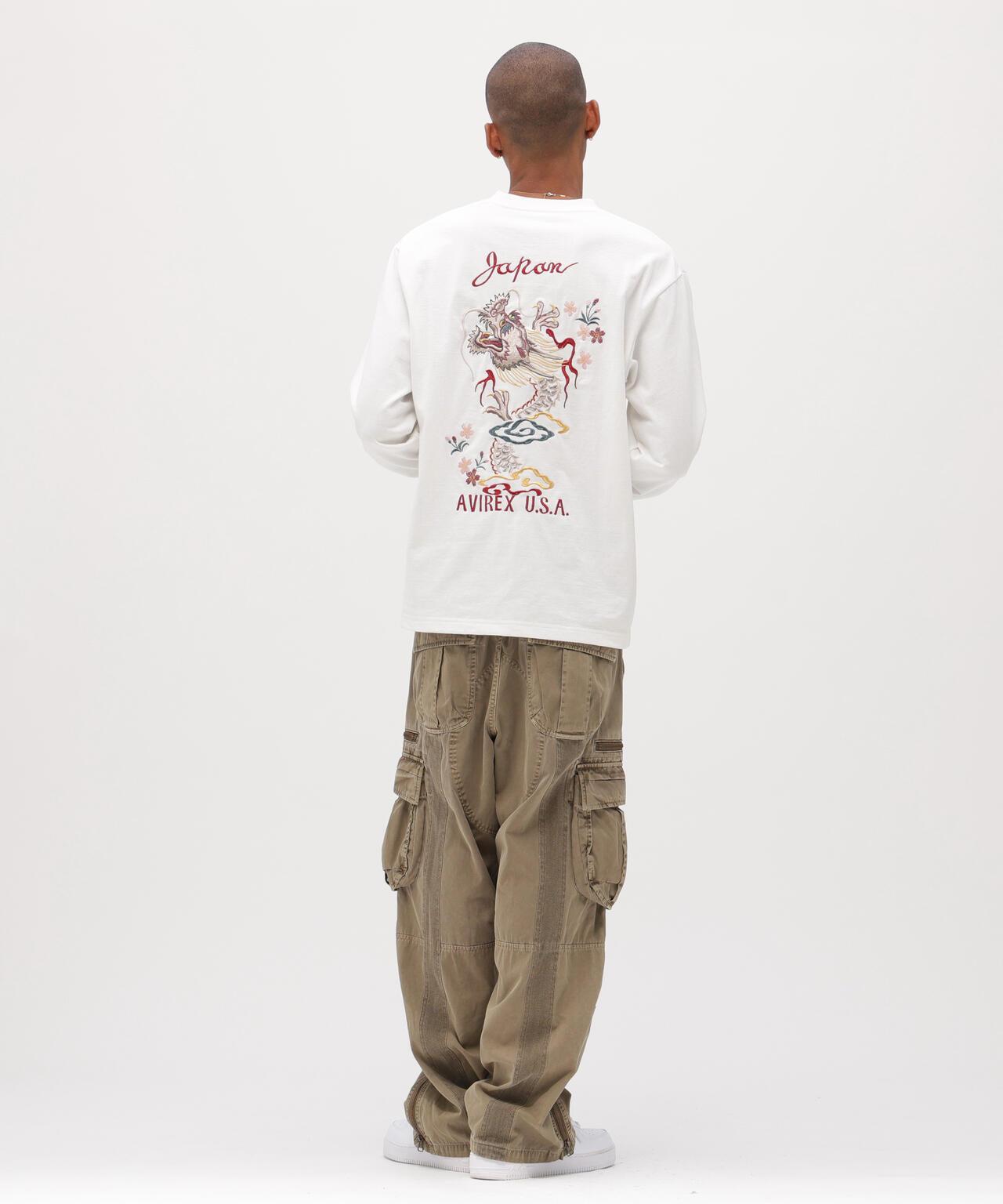 SOUVENIR L/S T-SHIRT “DRAGON& CHERRY BLOSSOMS” 長袖T恤