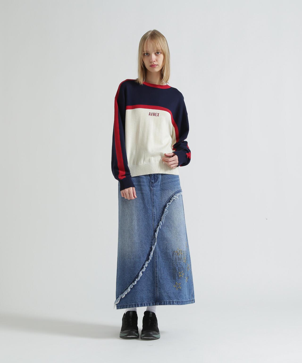 MULTI-TONE KNIT PULLOVER 針織套頭衫