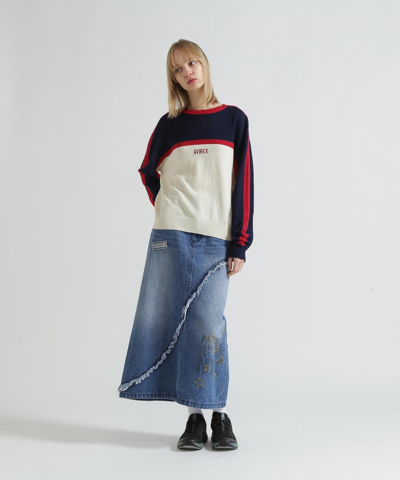 MULTI-TONE KNIT PULLOVER 針織套頭衫