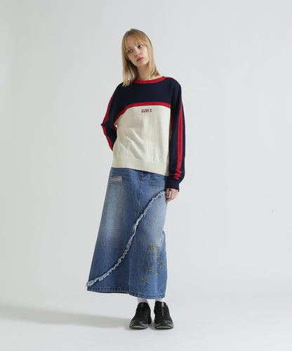 MULTI-TONE KNIT PULLOVER 針織套頭衫