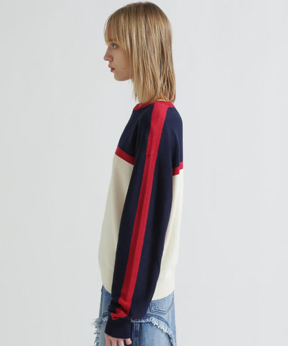 MULTI-TONE KNIT PULLOVER 針織套頭衫
