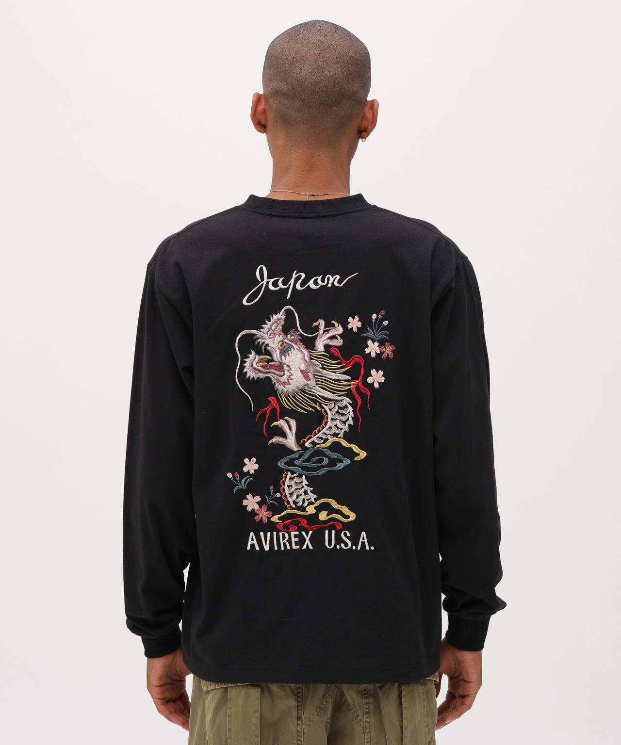 SOUVENIR L/S T-SHIRT “DRAGON& CHERRY BLOSSOMS” 長袖T恤