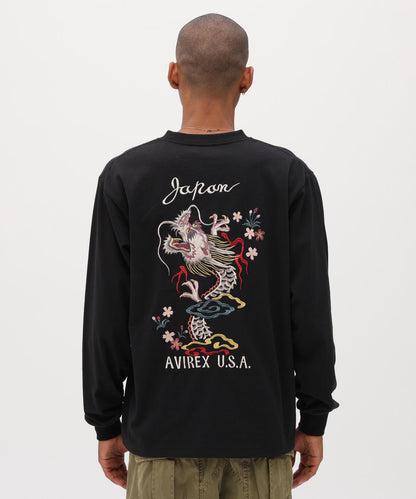 SOUVENIR L/S T-SHIRT “DRAGON& CHERRY BLOSSOMS” 長袖T恤