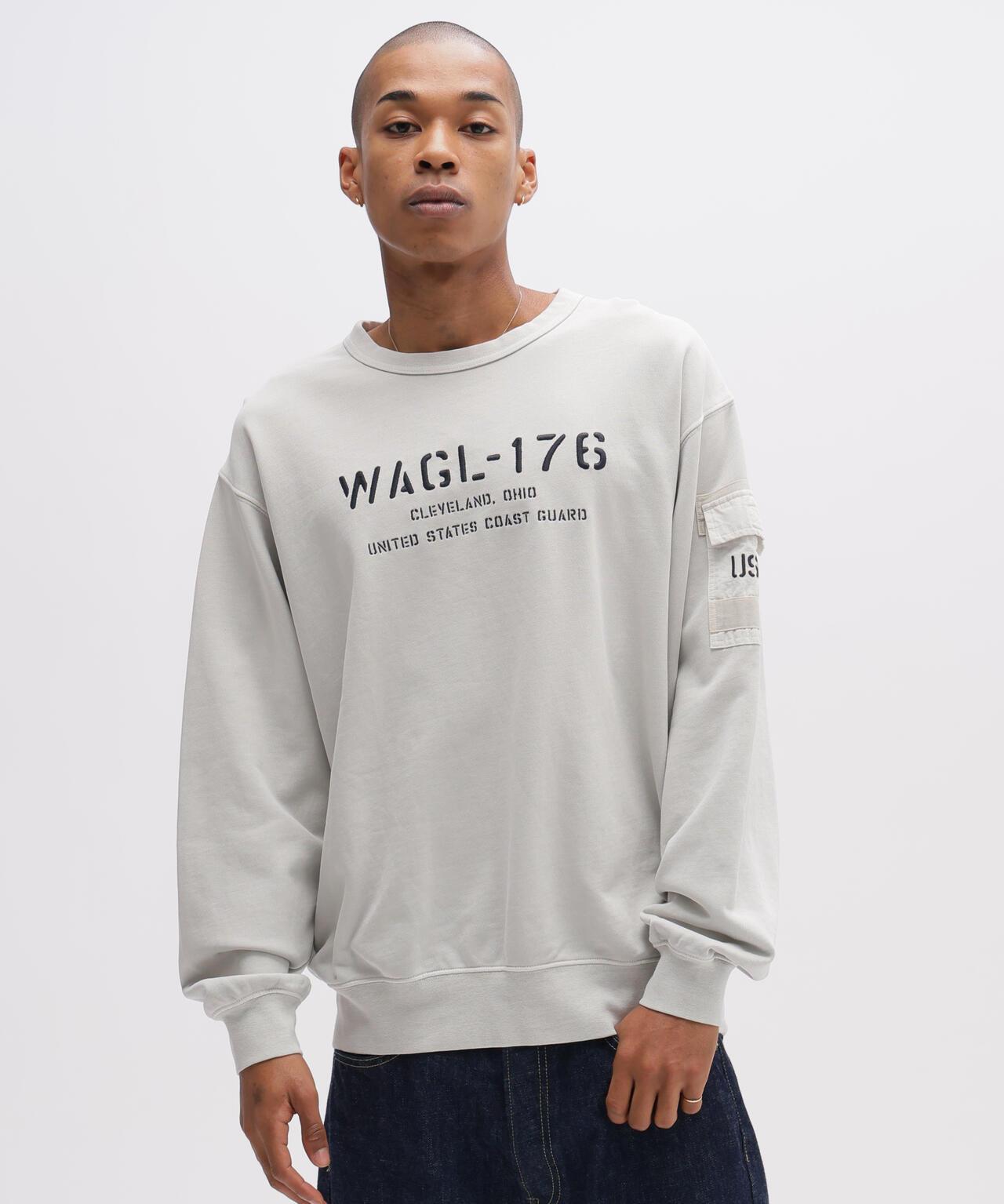 FADED MIL.POCKET CREWNECK SWEAT 水洗做舊 工裝口袋 圓領 衛衣
