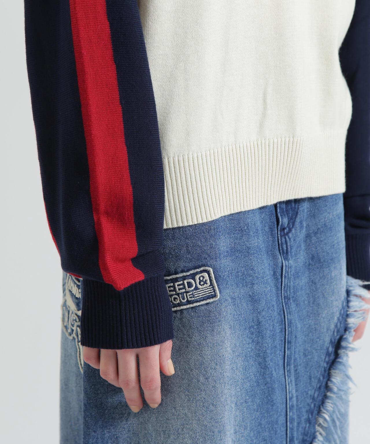 MULTI-TONE KNIT PULLOVER 針織套頭衫