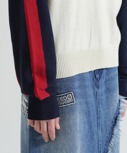 MULTI-TONE KNIT PULLOVER 針織套頭衫