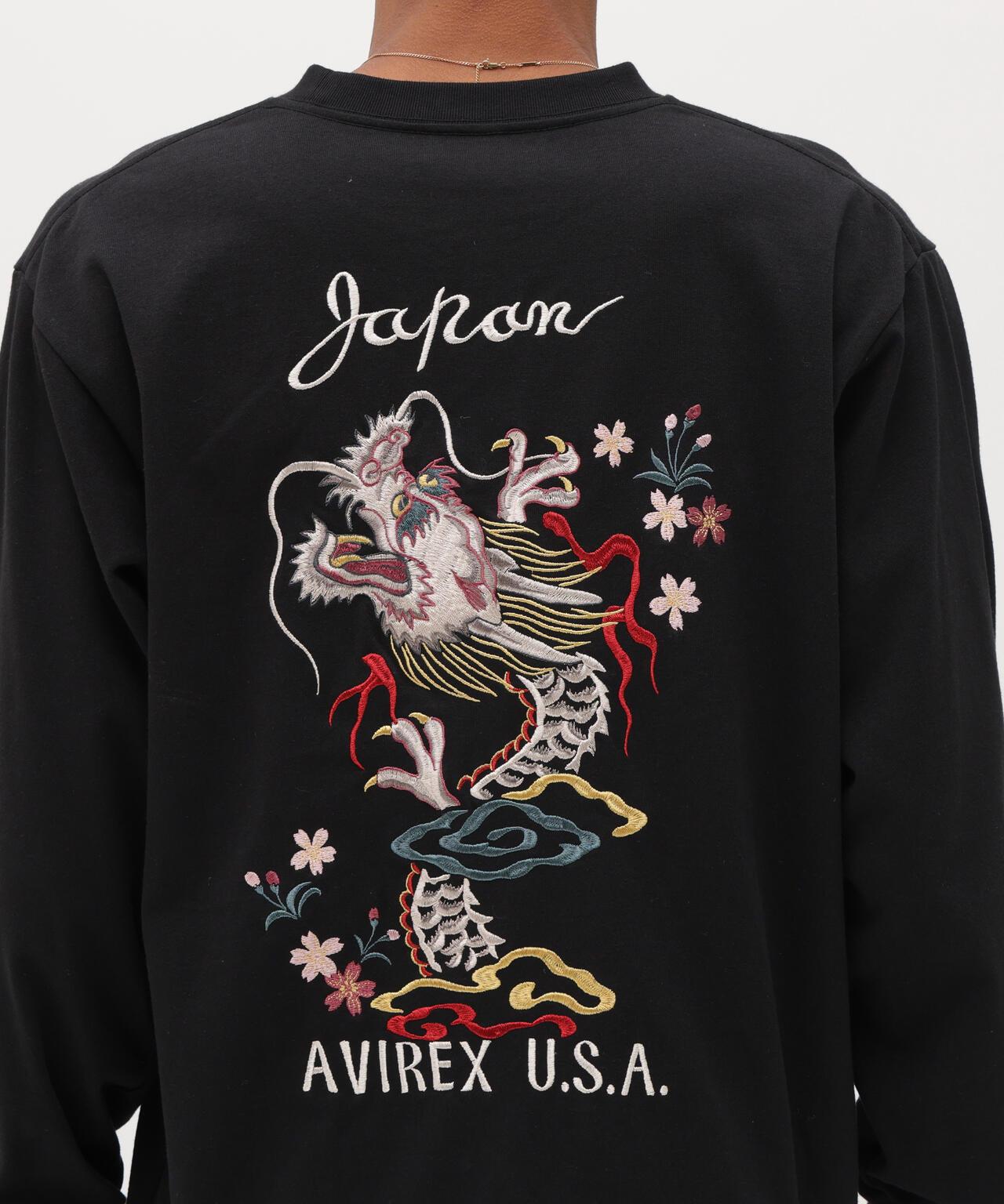 SOUVENIR L/S T-SHIRT “DRAGON& CHERRY BLOSSOMS” 長袖T恤