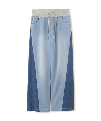 WAIST RIB COLOR BLOCKED DENIM 牛仔褲