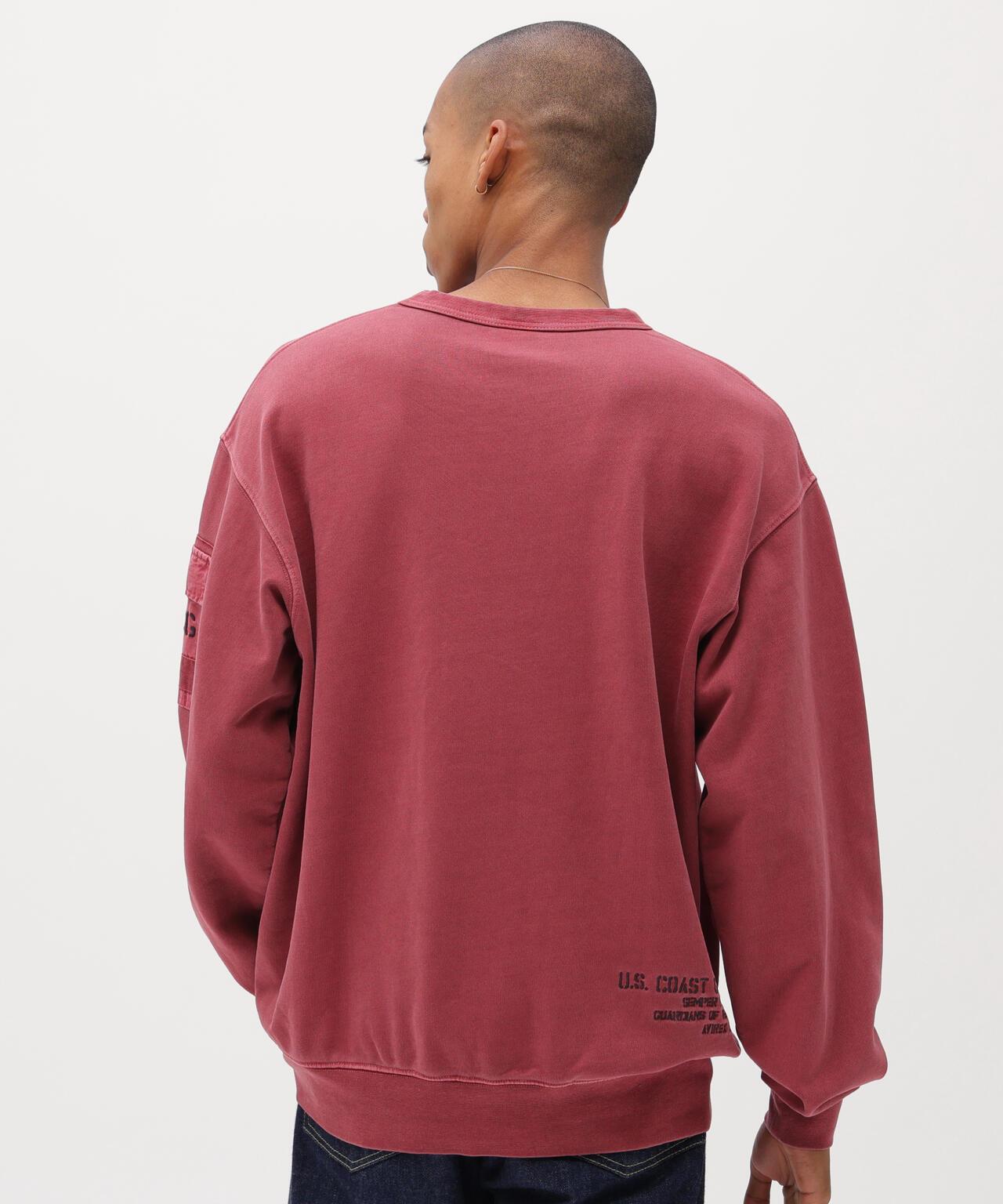 FADED MIL.POCKET CREWNECK SWEAT 水洗做舊 工裝口袋 圓領 衛衣