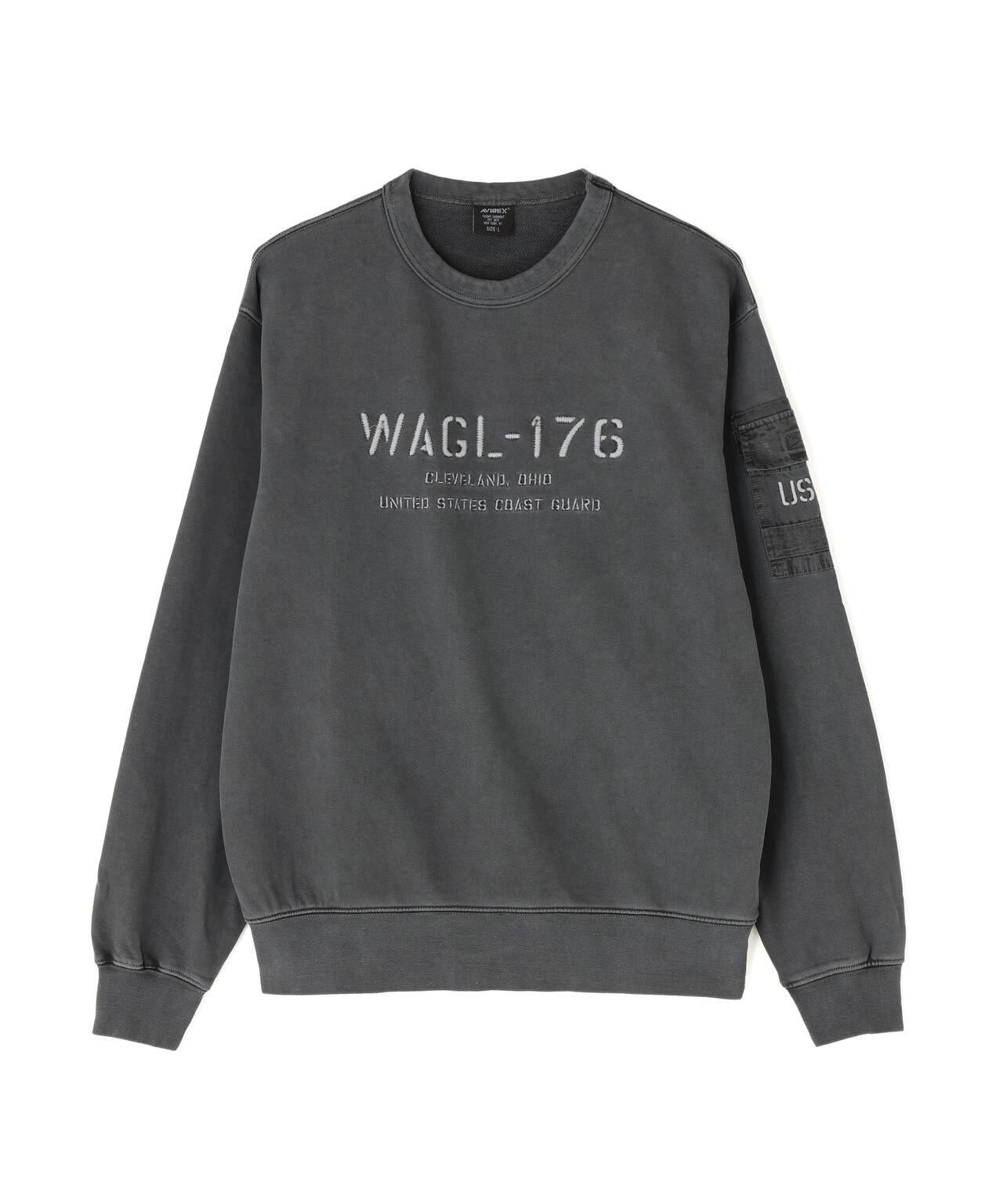 FADED MIL.POCKET CREWNECK SWEAT 水洗做舊 工裝口袋 圓領 衛衣