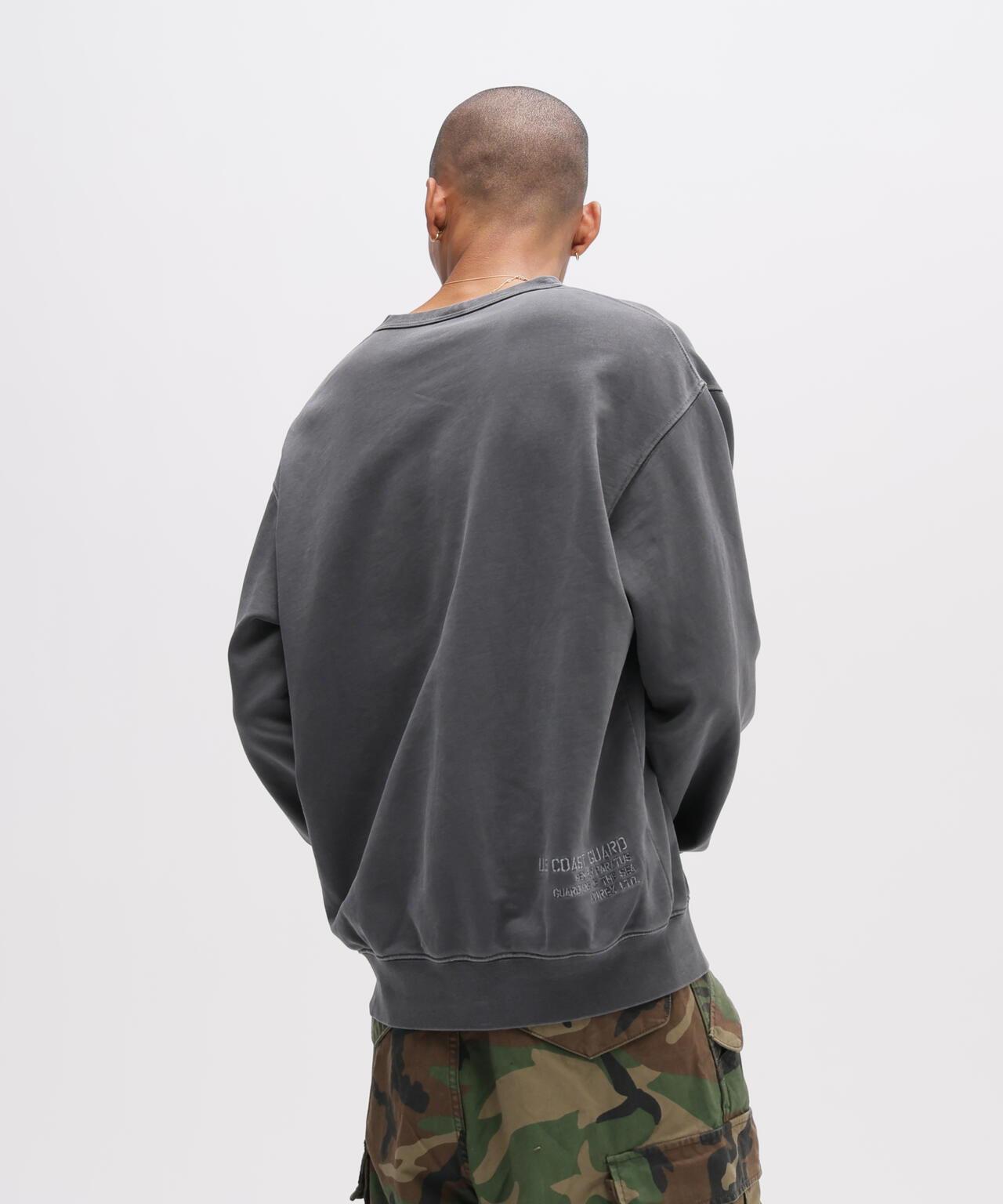 FADED MIL.POCKET CREWNECK SWEAT 水洗做舊 工裝口袋 圓領 衛衣