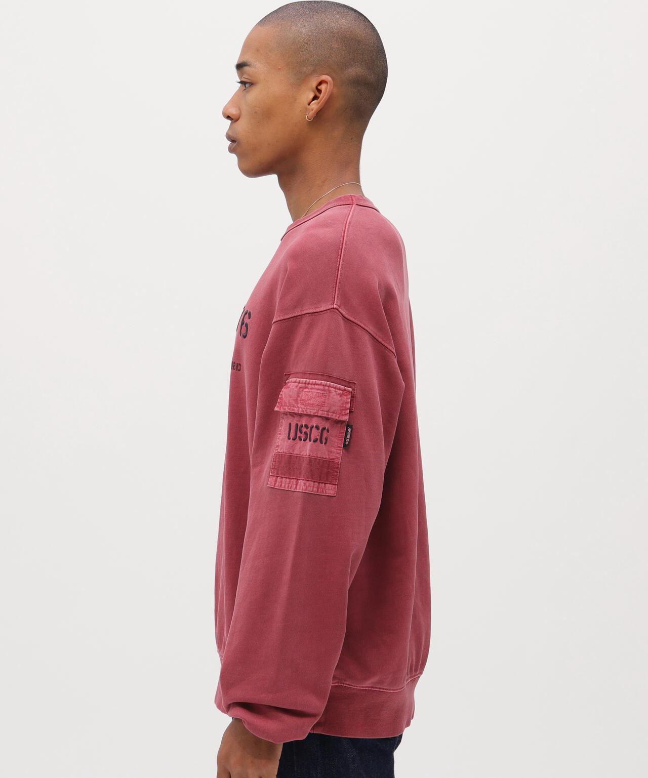 FADED MIL.POCKET CREWNECK SWEAT 水洗做舊 工裝口袋 圓領 衛衣