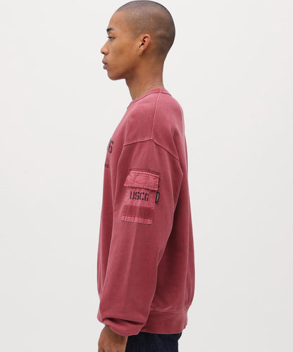 FADED MIL.POCKET CREWNECK SWEAT 水洗做舊 工裝口袋 圓領 衛衣