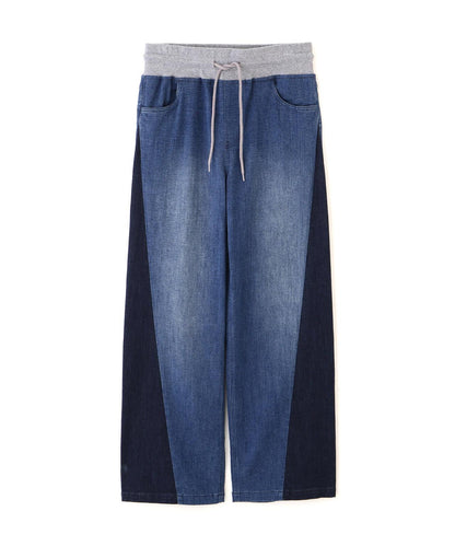 WAIST RIB COLOR BLOCKED DENIM 牛仔褲